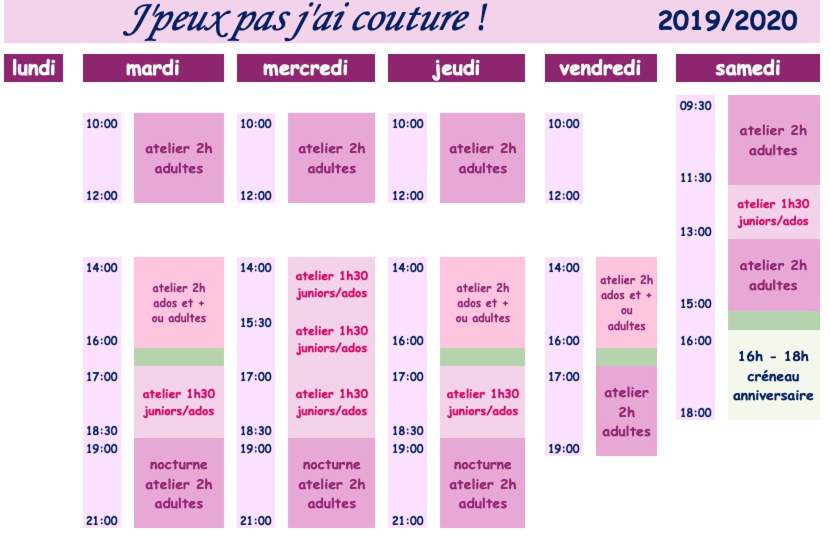 horaires